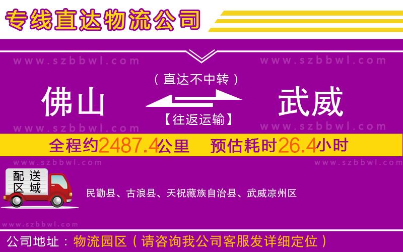 佛山到武威物流專(zhuān)線