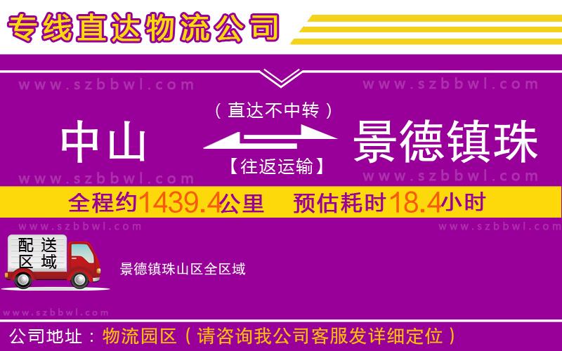 中山到景德鎮(zhèn)珠山區(qū)物流專(zhuān)線