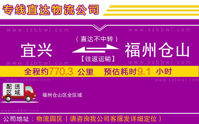 宜興到福州倉山區(qū)物流公司