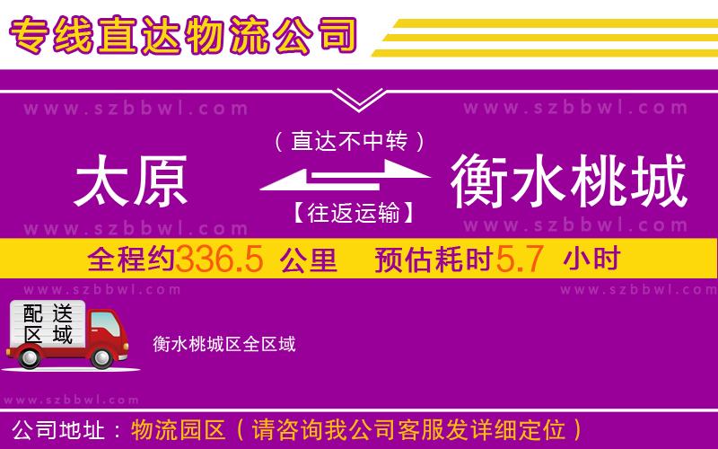 太原到衡水桃城區(qū)物流專線