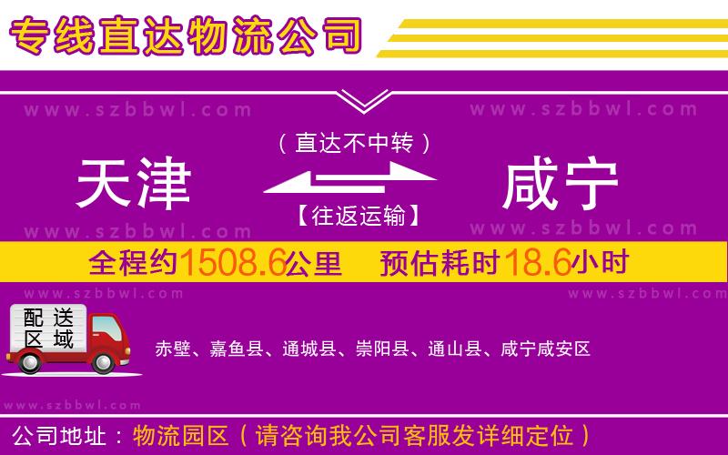天津到咸寧物流公司