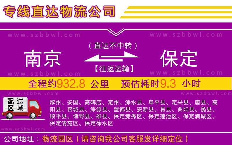 南京到保定物流專線