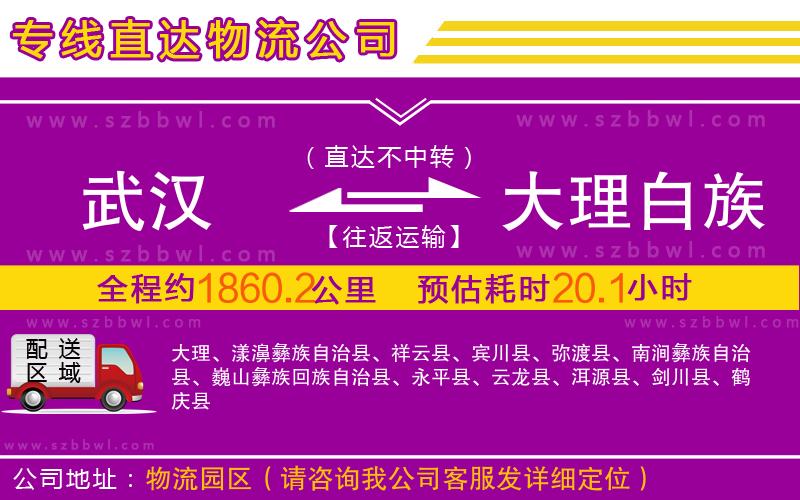 武漢到大理白族自治州物流專線
