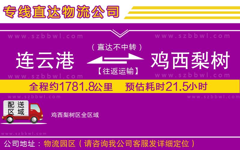 連云港到雞西梨樹區(qū)物流專線