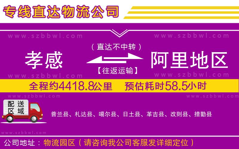 孝感到阿里地區(qū)物流公司