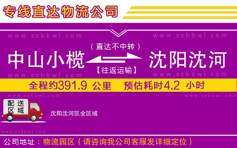 中山小欖到沈陽(yáng)沈河區(qū)物流專(zhuān)線