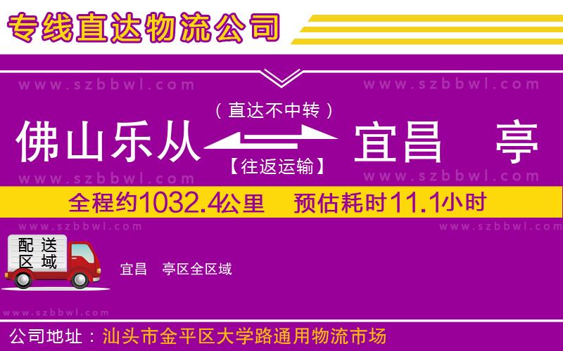 佛山樂(lè)從鎮(zhèn)到宜昌猇亭區(qū)物流公司