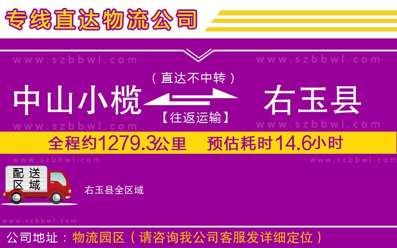 中山小欖到右玉縣物流公司