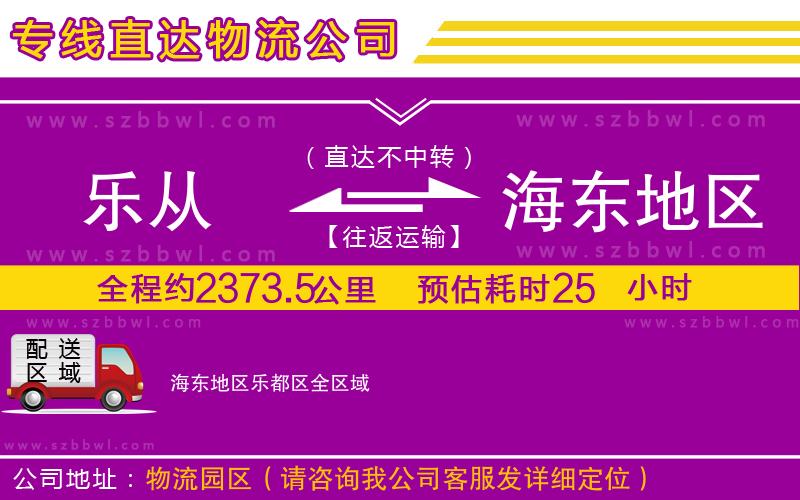 樂(lè)從到海東地區(qū)樂(lè)都區(qū)物流專(zhuān)線(xiàn)