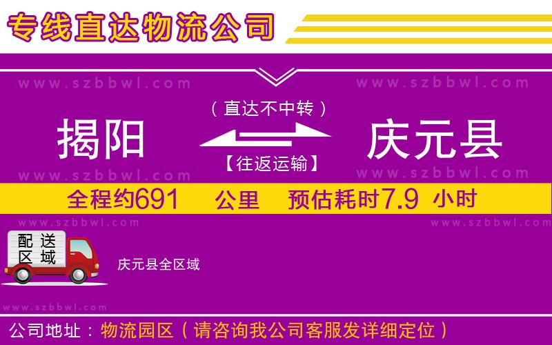 揭陽(yáng)到慶元縣物流專線