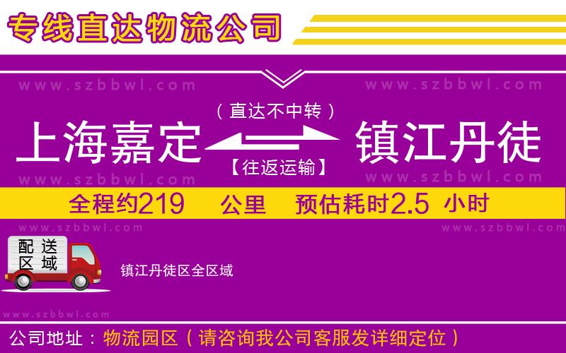 上海嘉定區(qū)到鎮(zhèn)江丹徒區(qū)物流專線