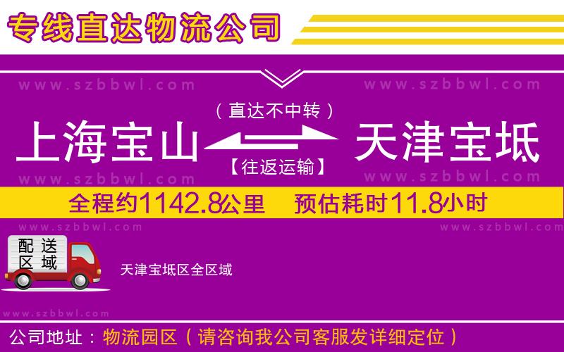 上海寶山區(qū)到天津?qū)氎鎱^(qū)物流專線