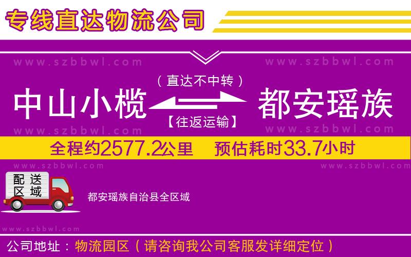 中山小欖到都安瑤族自治縣物流專線