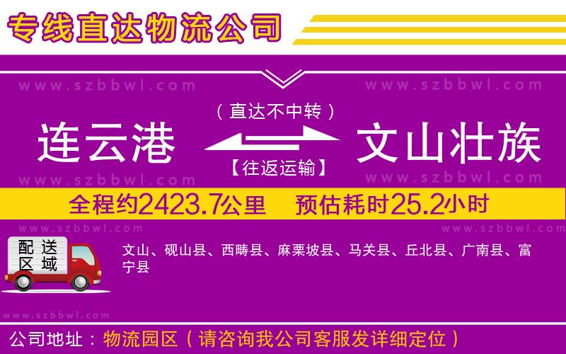 連云港到文山壯族苗族自治州物流公司