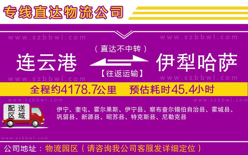 連云港到伊犁哈薩克自治州物流公司