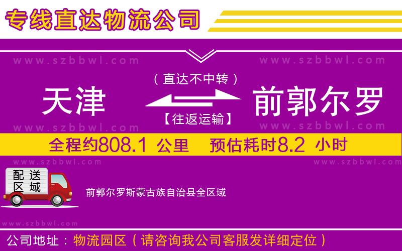 天津到前郭爾羅斯蒙古族自治縣物流專線