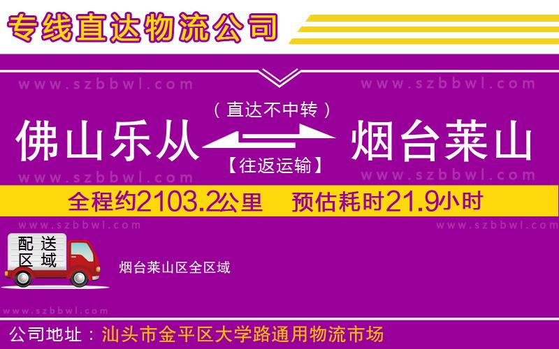 佛山樂從鎮(zhèn)到煙臺(tái)萊山區(qū)物流專線
