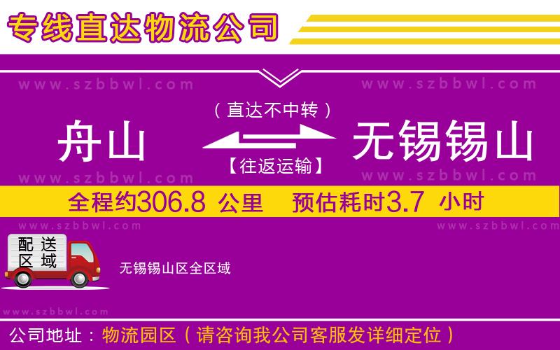 舟山到無(wú)錫錫山區(qū)物流公司