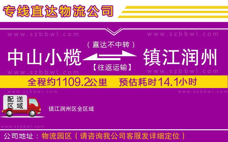 中山小欖到鎮(zhèn)江潤州區(qū)物流公司