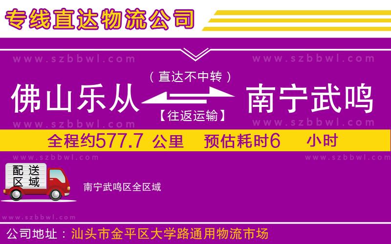 佛山樂從鎮(zhèn)到南寧武鳴區(qū)物流專線