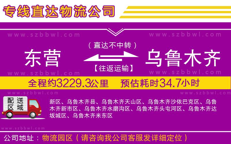 東營到烏魯木齊物流公司