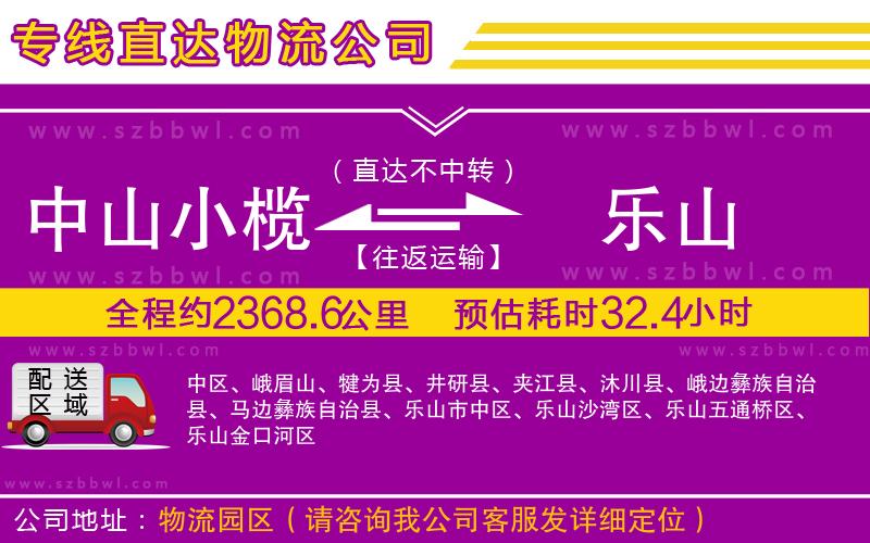 中山小欖到樂山物流專線