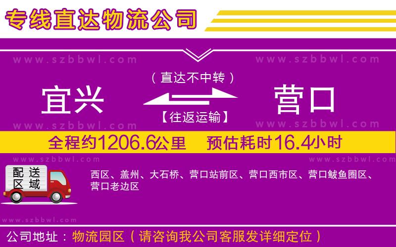 宜興到營口物流公司