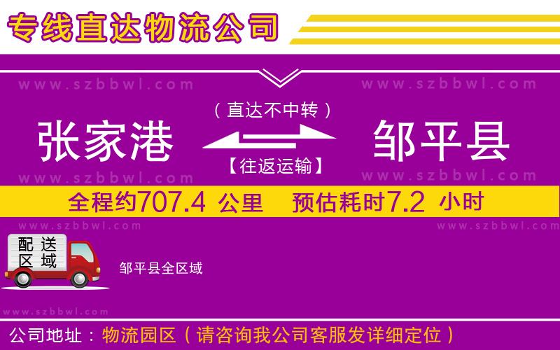 張家港到鄒平縣貨運專線