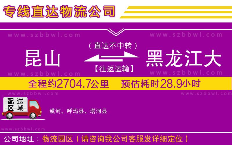 昆山到黑龍江大興安嶺地區(qū)貨運(yùn)專線