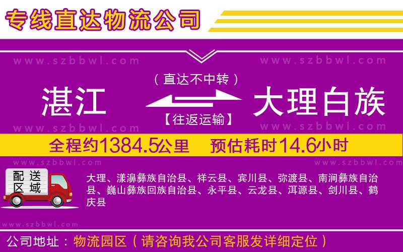 湛江到大理白族自治州物流公司