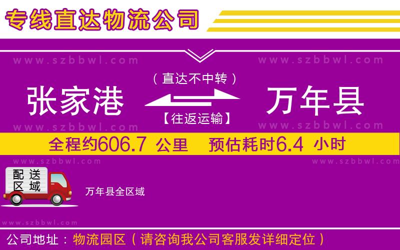 張家港到萬(wàn)年縣貨運(yùn)專(zhuān)線
