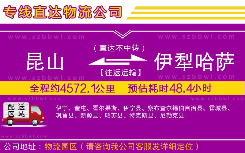 昆山到伊犁哈薩克自治州貨運專線