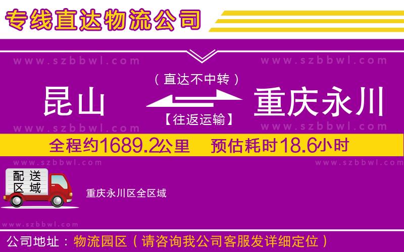 昆山到重慶永川區(qū)貨運專線