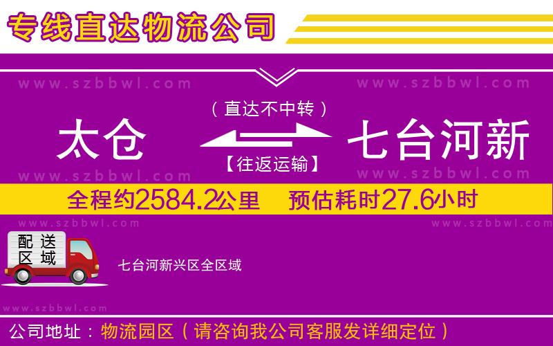 太倉(cāng)到七臺(tái)河新興區(qū)貨運(yùn)專線
