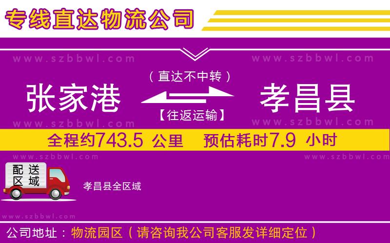 張家港到孝昌縣貨運專線