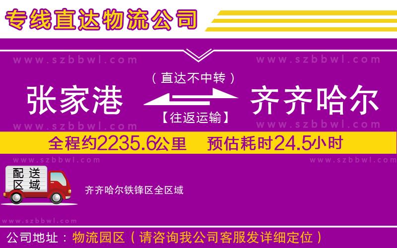 張家港到齊齊哈爾鐵鋒區(qū)貨運專線