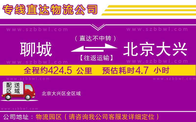聊城到北京大興區(qū)物流公司