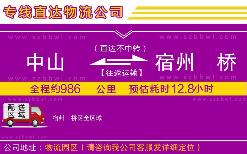中山到宿州埇橋區(qū)物流專(zhuān)線