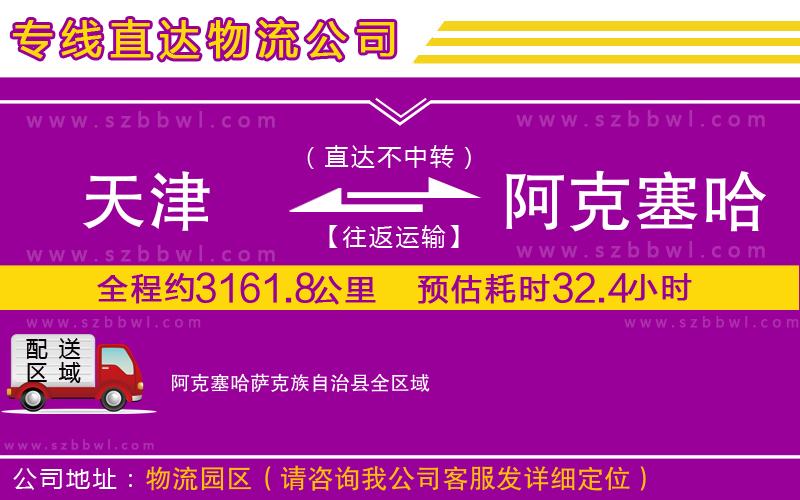 天津到阿克塞哈薩克族自治縣貨運專線