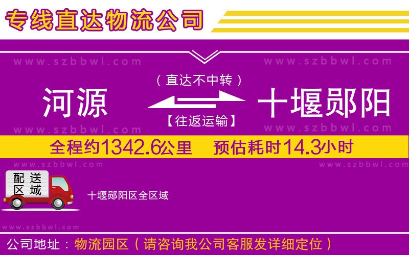 河源到十堰鄖陽區(qū)物流專線