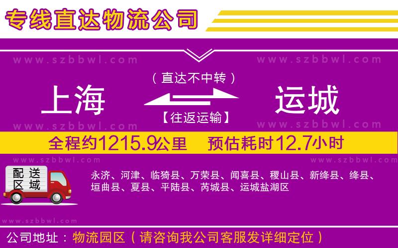 上海到運城貨運專線