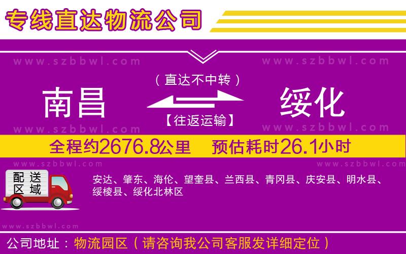 南昌到綏化貨運(yùn)專線