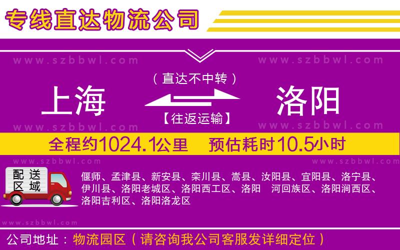上海到洛陽貨運專線