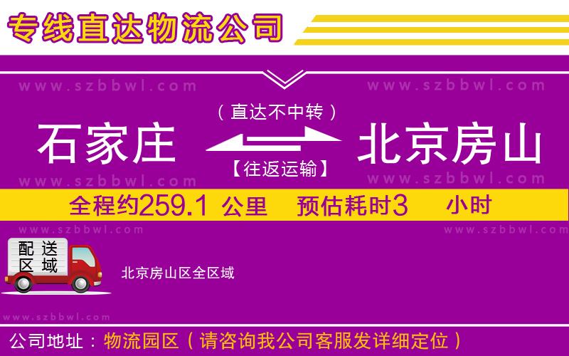 石家莊到北京房山區(qū)貨運專線