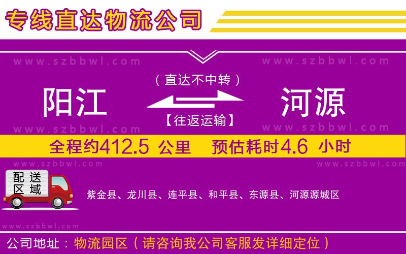 陽江到河源物流公司