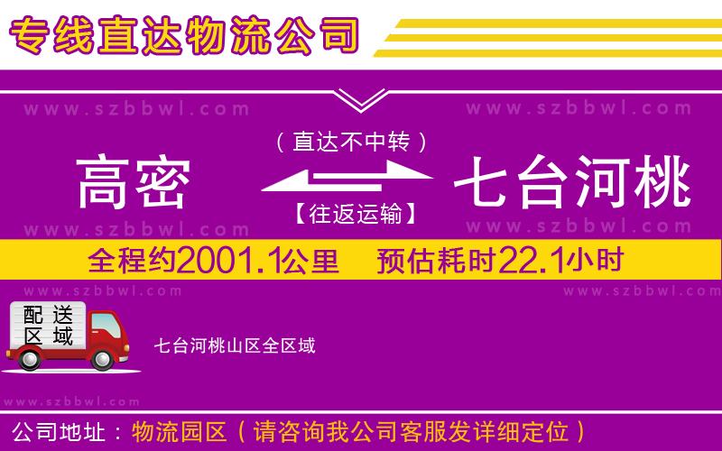 高密到七臺河桃山區(qū)物流公司