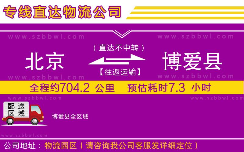 北京到博愛縣貨運專線