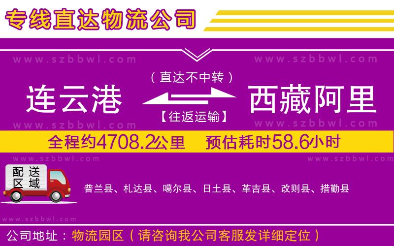 連云港到西藏阿里地區(qū)物流專線