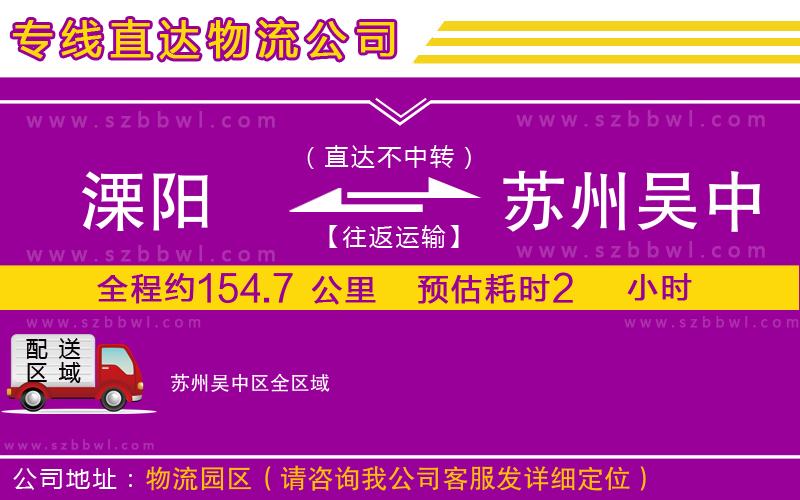 溧陽到蘇州吳中區(qū)物流公司