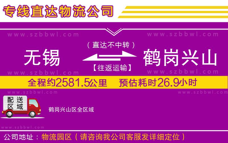 無錫到鶴崗興山區(qū)物流公司